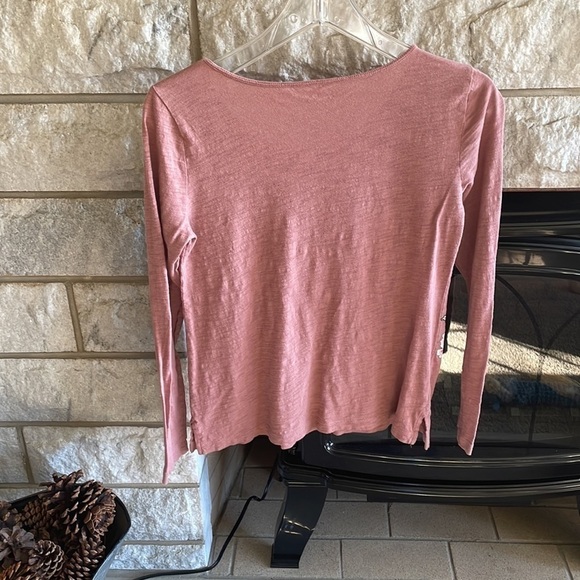 Loft Outlet floral long sleeve shirt pink mauve size XS - Picture 5 of 5